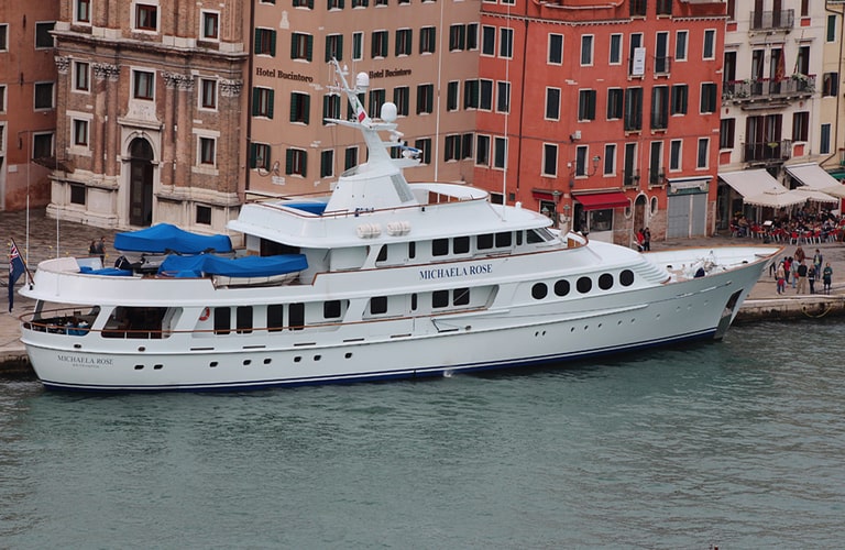 The Michaela Rose superyacht which belongs to the Crow family