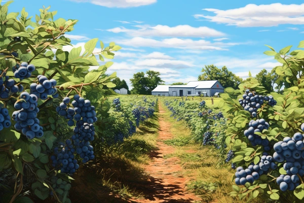 A blueberry farm in New Jersey