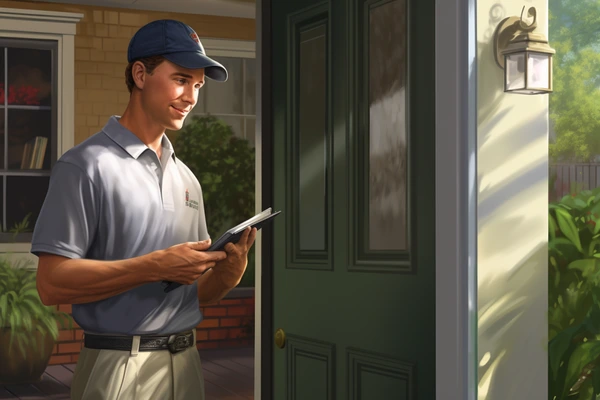 Door-to-door salesperson